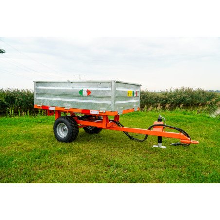 Remorque Basculante Boxer HT12 – Hydraulique, 150×90 cm, Côtés Rabattables